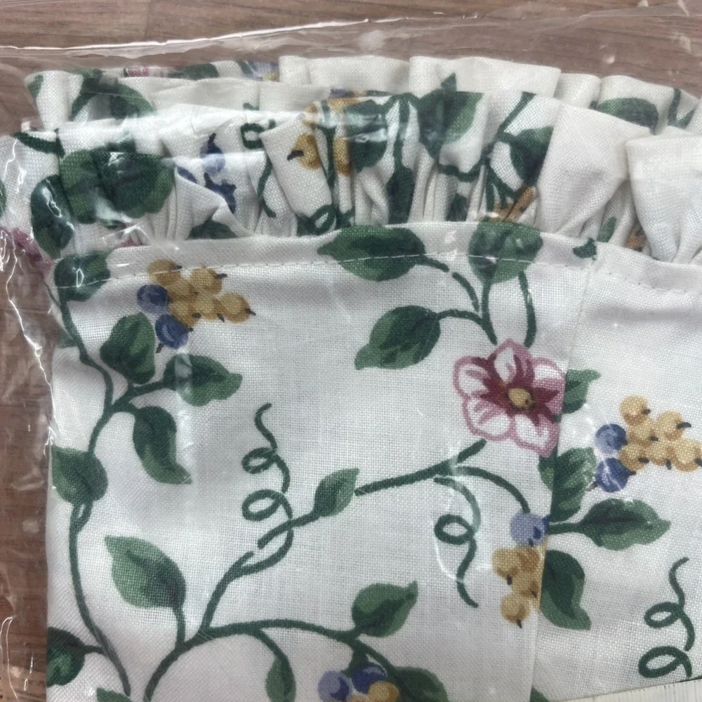 Longaberger Fabric Liner for Address‎ Basket in White Vine 2398118 NEW